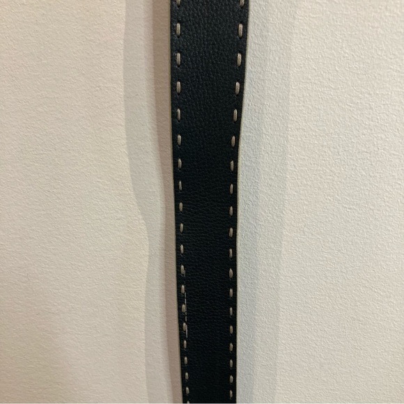 FOSSIL Leather White  Stitching Classic Vintage Look and Feel Belt - Picture 6 of 15